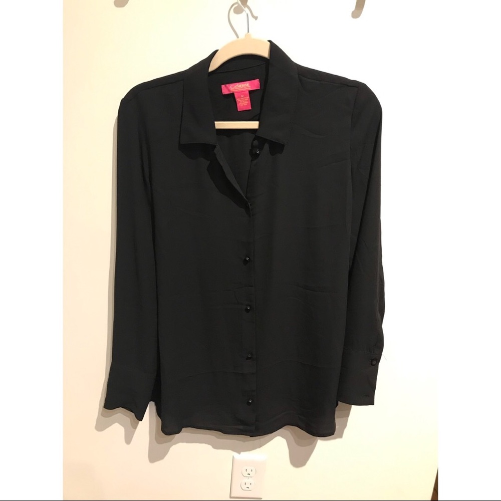 Catherine Malandrino Chiffon Button Up